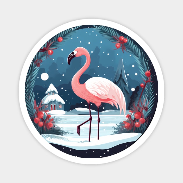 Flamingo Flock Sunset, Love Flamingos Magnet by logiamerch